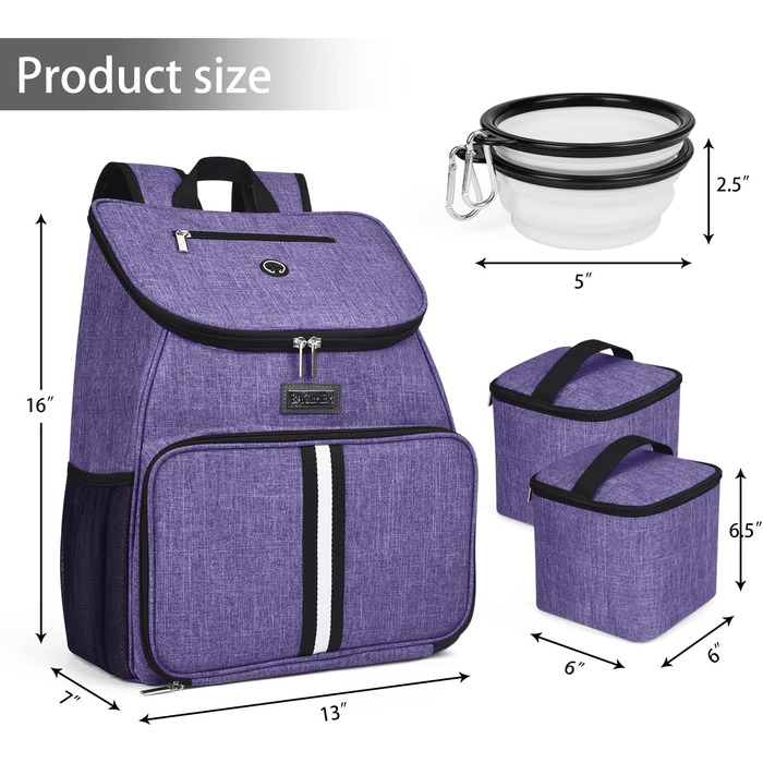 Рюкзак для собак BAGLHER, переноска для тварин у літак, аксесуари для подорожей з набором мисок