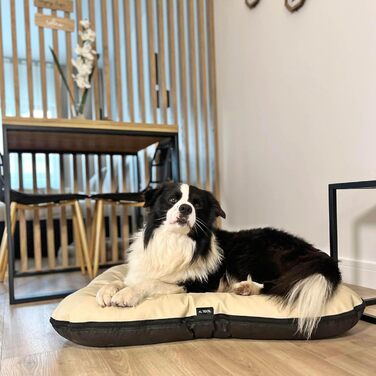 Килимок для собак 4L Textil Ella, 90x70 см, бежевий - водовідштовхувальне штучне шкіряне ліжко для собак середніх порід