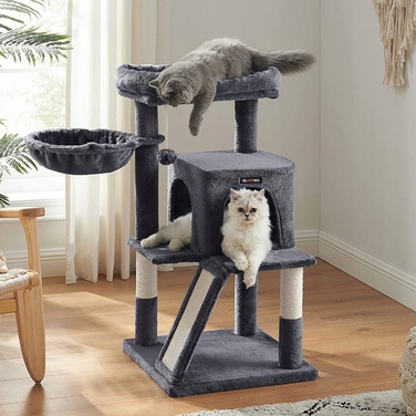 Когтеточка-ліжанка для котів, 96 см, темно-сіра