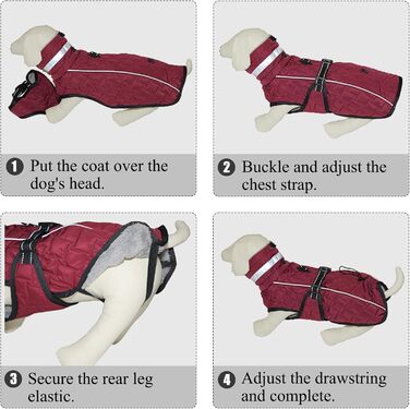 Водонепроникний зимовий теплий куртка для собак з підсумком для повідка. Підходить для малих, середніх та великих собак. Сірий колір.