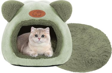 Кіт Будинок ТоКінЦен, Миючий, для Кішок, Кроликів, Собак, з Антиковзким Дном та Знімним Матом, Зелений