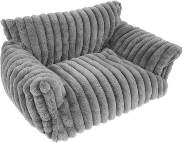 М'яке ліжко для котів та собак: зручне диванчик з фетру, антиковзаюча база, легко миється (темно-сірий)