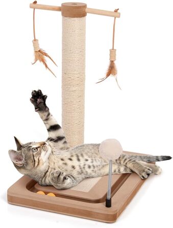 Котячий стовпчик для котів Lilly - інтерактивна іграшка для самостійних занять | 78 см | 33 x 33 x 80 см