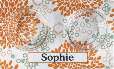 Drymate килимок для годівлі домашніх тварин - персоналізований килимок під миску для собак та котів (з перероблених волокон, можна прати в машині), розмір Small - 12' x 20', Paw Dots - Black Small (12' x 20') Paw Dots – Schwarz (Small (12' x 20'), помаран