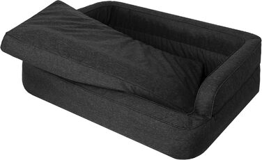 Ліжко для собак PillowPrim XXL 117x79 см, меблі для тварин, котяче ліжко, знімний чохол, чорне, лежак, кошик, подушка, диван для собак