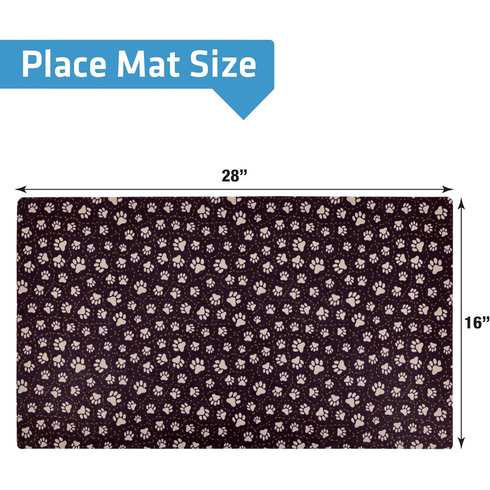 Підкладка для собак та котів Drymate, вбираючий матеріал, водонепроникна основа, антиковзаюча, для прання в машині, міцна, 30,5 x 50,8 см, кольори: Індійське літо Туркіс, Paw Path Tan