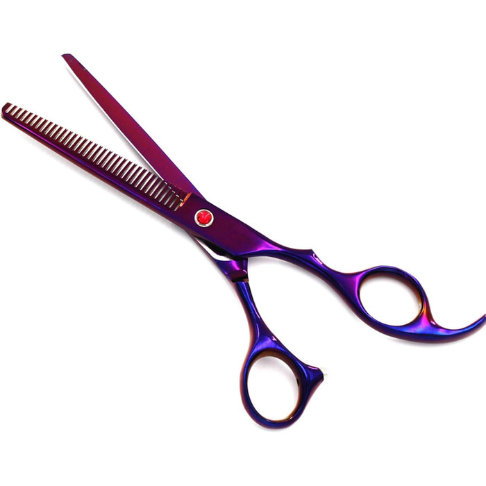 Набір професійних ножиць для грумінгу собак 6CR Edelstahl, набір для догляду за тваринами, ножиці для собак та котів (фіолетовий)