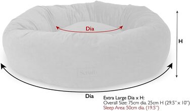 Scruffs Oslo Ringbett - кільце для дресирування собак, рожевий, XL