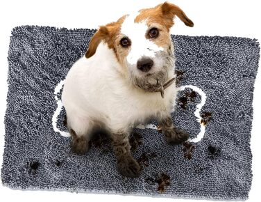 Килимок для собак Soggy Doggy, великий, 66x91 см, сірий, для підлоги, SOGG010