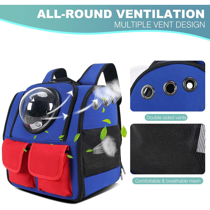 Рюкзак для кота PETCUTE, чорний, з висувною матрацом, для маленьких котів та собак, дихаючий, складаний, Oxford-Tuch