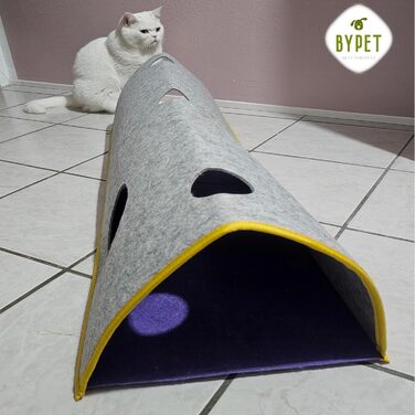 Тунель для котів BYPET, ігровий та спальний, 100 см, для дому