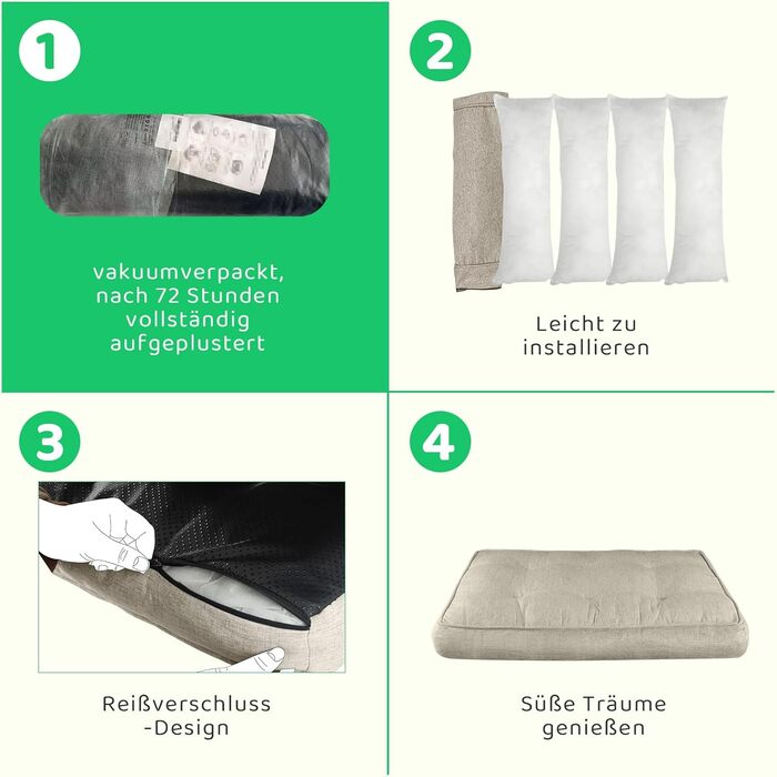 Ортопедичне ліжко для собак великих та середніх порід, знімний, миючий наповнювач, 90x76 см, колір коричневий