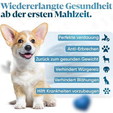 Антишвидкоїжка для собак великих порід | Повільне та здорове харчування, Slow Feeder, сприяє травленню, запобігає блювоті, неслизький, миска для собак, великі та XXL породи