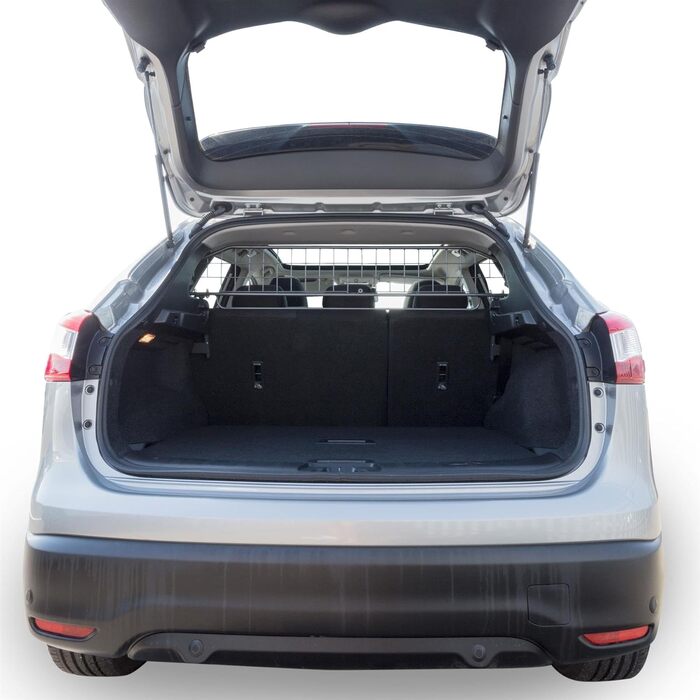 Автомобільна перегородка Travall для собак, сумісна з Nissan Qashqai (2013-2021), Rogue Sport (2017-2019), з панорамним дахом – вантажний захист, металевий роздільник для перевезення домашніх тварин
