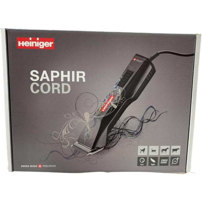 HEINIGER Saphir Cord професійна машинка для стрижки собак з кабелем