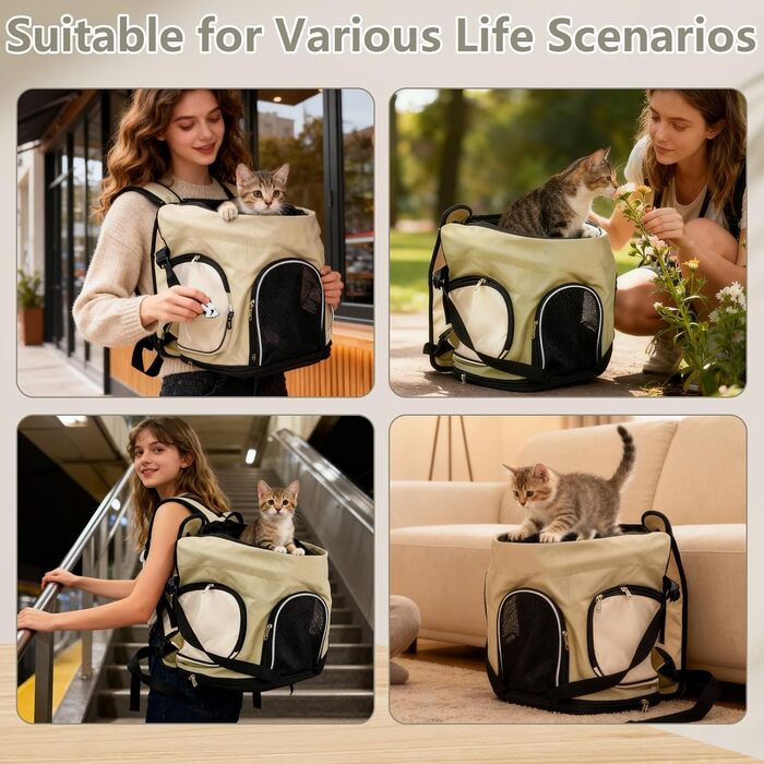 Трансформер для котів та цуценят: рюкзак-переноска для подорожей, водонепроникний, легкий, з підкладкою