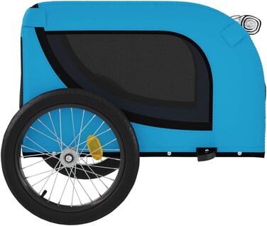 Причіп для велосипеда для собак, блакитний та чорний, Oxford-Gewebe та залізо, LH90049