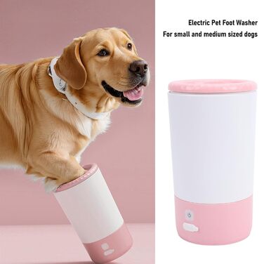 Електричний мийник лап для собак та котів, рожевий - Fockety