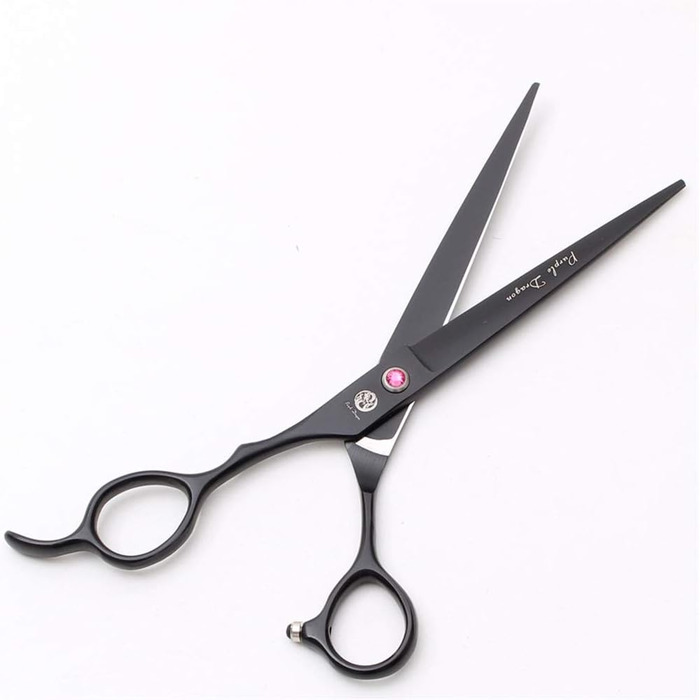 Професійна ліворука ножиці для стрижки собак, 7.0 дюймів (прямі та розріджуючі леза, для перукарів та дому)