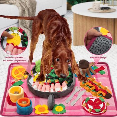 Інтерактивна килимок для годування собак, котів та тварин. Стимулює пошук їжі та розвиває навички. Можливість миття. Підходить для цуценят, малих та середніх порід.