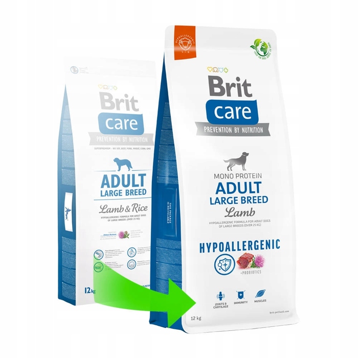 Сухий корм Brit Care Hypoallergenic для дорослих собак великих порід з ягнятимим, 14 кг