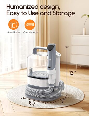 Машинка для стрижки собак Meowant з пилососом для шерсті: 3.2 л, тиха, 5 професійних насадок для догляду та прибирання