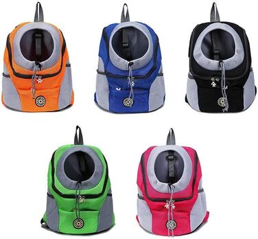 Рюкзак-переноска для собак та котів Ahagut, чорний, S, з регульованими ременями, для подорожей та прогулянок