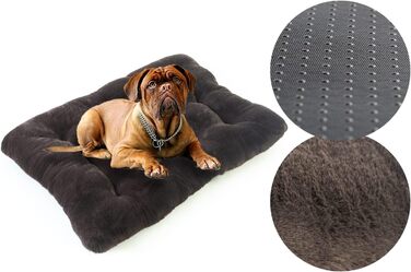 Килимок для собак середніх порід 70x55x7 см - Водонепроникна тканина, антиковзаюча поверхня, підходить для собак, котів та кроликів. Колір: коричневий (RABBIT)