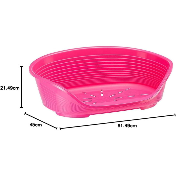 Лежанка для собак та котів Ferplast Siesta Deluxe 4, рожева, 62 x 45 x 22 см