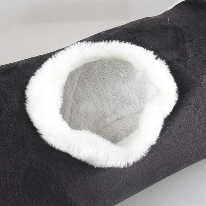 Туннель-іграшка для котів DHGTEP, складаний, з віконцем, чорний