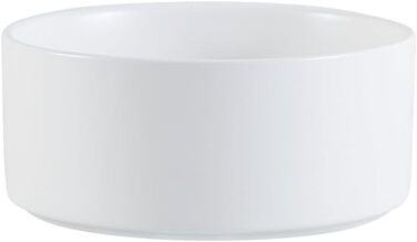 Керамічна миска для собак, годівниця для собак - неслизька миска для собак маленьких та середніх порід, миска для води для великих котів - керамічна миска для корму та води - 15 см - 320 г / 720 мл - біла