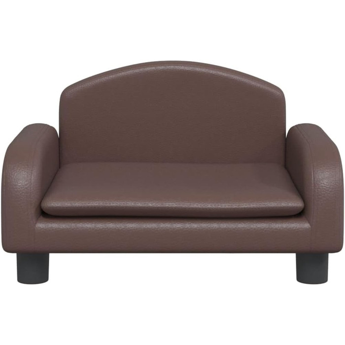 Ліжко для собак та котів, м'яке, зручне, з штучної шкіри, 50x40x30 см, коричневе