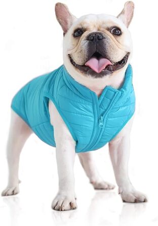 Зимовий одяг для собак: тепла куртка-жилетка з водонепроникним покриттям для маленьких та середніх собак (XS, синій)