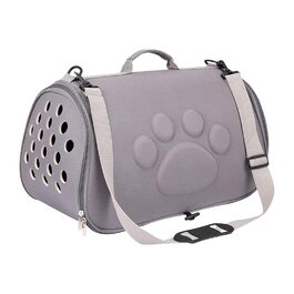 Транспортна сумка для котів та собак Quorvex - сіра, легка переноска для тварин, підходить для подорожей та відвідування ветеринара