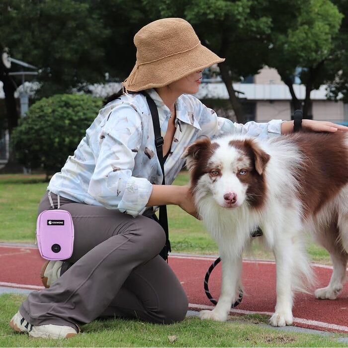 Сумка для ласощів та пакетиків для вигулу собак COOWONE, рожева (фіолетова)