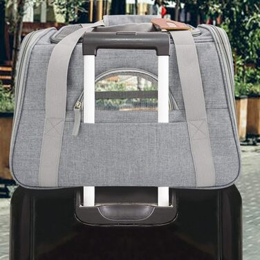 Складана переноска для собак та котів PJDDP, чорна. З плечовим ременем та м'якою підстилкою