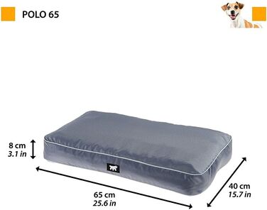 Ортопедичний лежак для собак та котів FERPLAST Polo - 80x50x8 см (Сірий)