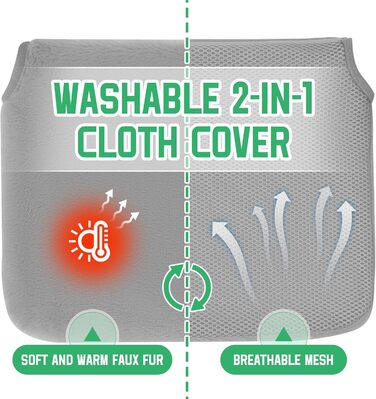 Кішка ліжко на вікно, 2 шт. - зручна гамак для котів на вікно 52x30 см з 6 присосками, розкладне ліжко для великих котів до 30 кг