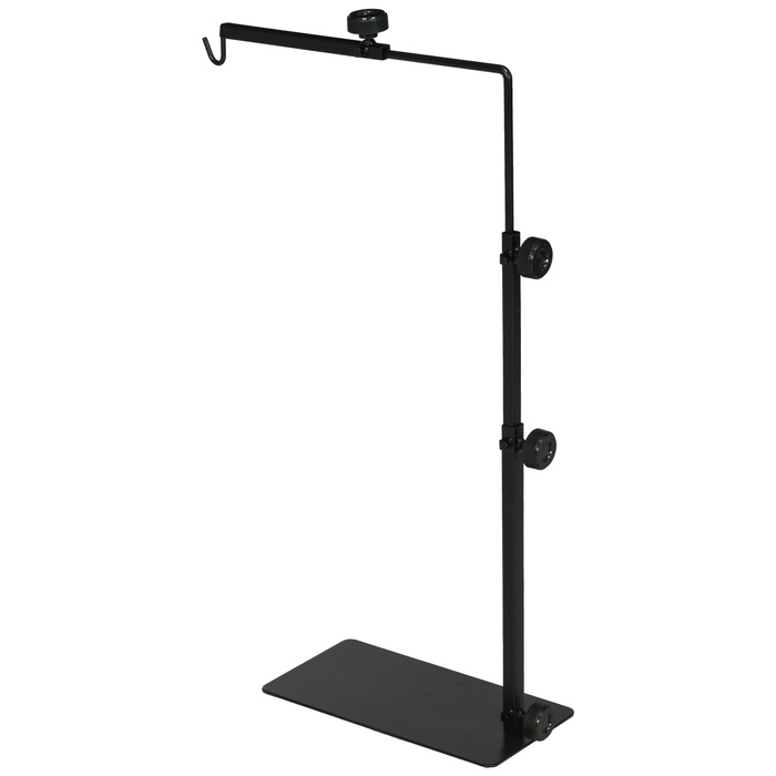 PawHut Reptile Lamp Stand Регульований тримач для теплових ламп з 4 дротяними прорізами сталевий чорний для тераріумів