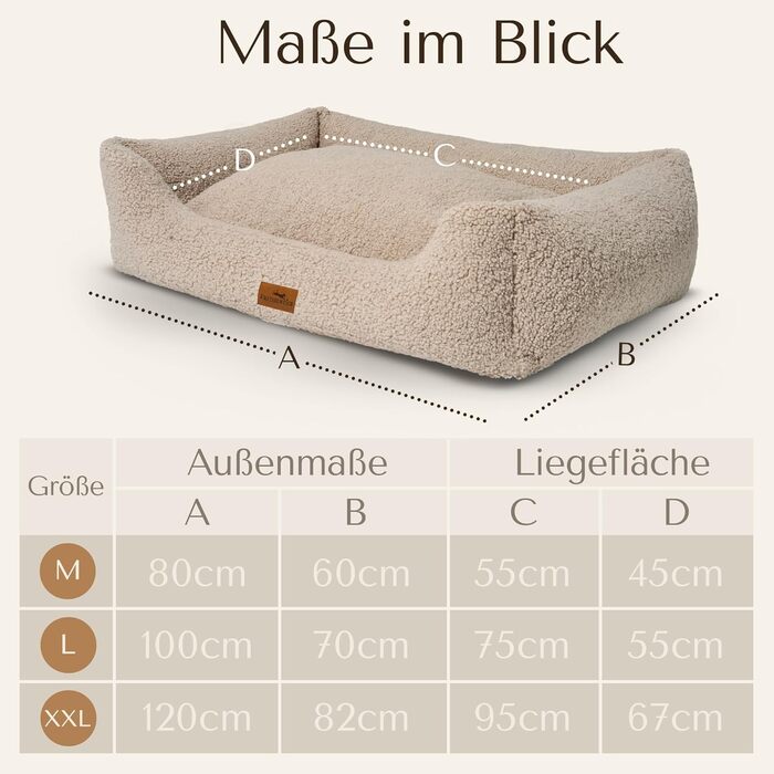 Ортопедичне ліжко для собак Teddy - Корзина для собак, яку можна прати - Ергономічне ліжко для собак з знімним лежаком - Сертифікат OEKO® TEX & Виготовлено в ЄС - Для маленьких, середніх та великих собак (Грейж, L) Грейж L (100x70 см)