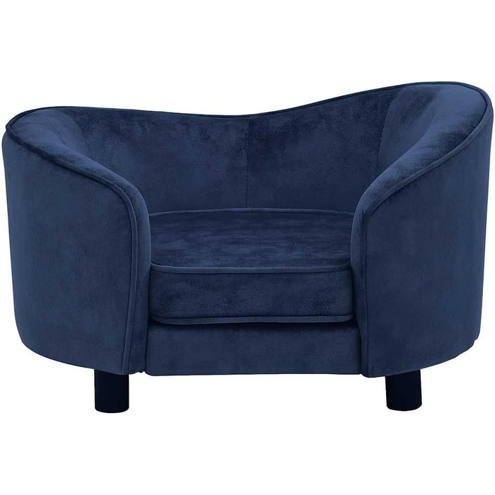 Софа для собак VidaXL, 69x49x40 см, плюшеве ліжко для собак, диван для котів та собак (блакитний)