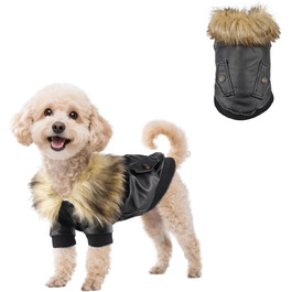 Теплий зимовий одяг для собак: флісова куртка-жакет для малих та середніх собак, M