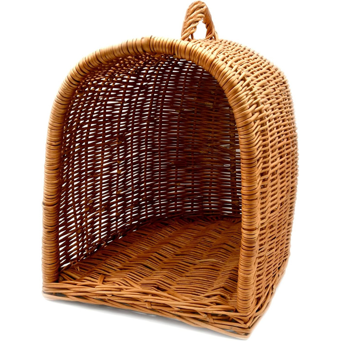 Транспортна переноска для кота MyBer® з плетіння лози, переноска для кота, котяча печера, переноска для дрібних тварин, K5-080-SK-SWKB