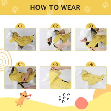 Водонепроникна куртка для собак Vejaoo з капюшоном, світловідбиваючі елементи, XL, жовта