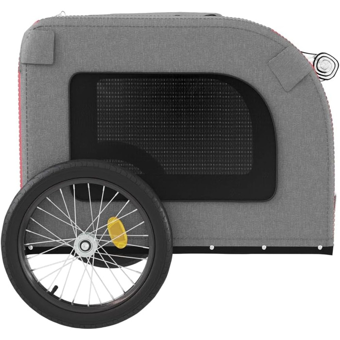 Причіп для тварин на велосипед, Oxford, 69x133.5x73.5 см, Оранжевий/Сірий