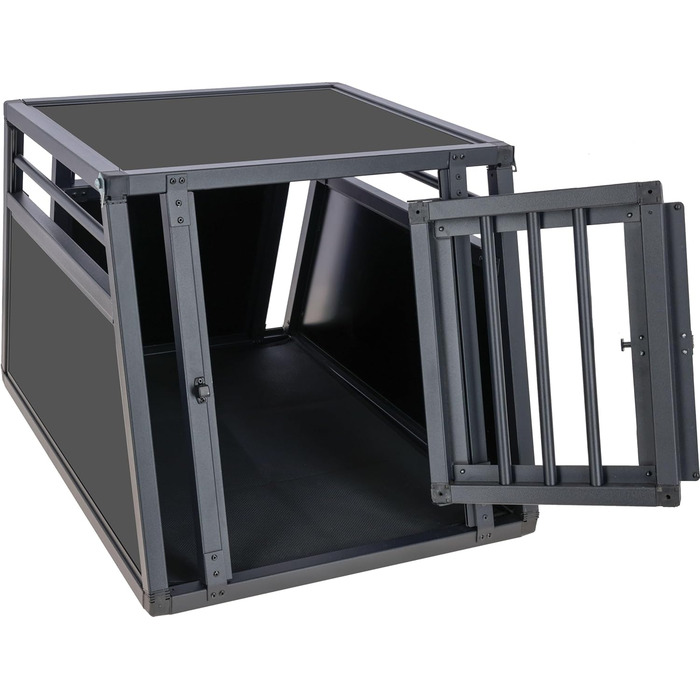 Транспортна переноска для собак Kerbl Vacation, алюмінієва, 77x55x50 см, з антиковзним килимком