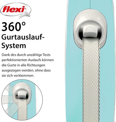 Рулетка для собак Flexi New Comfort S, 5 м, блакитна