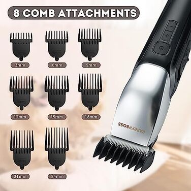 Набір для грумінгу тварин BarberBoss бездротовий: професійна собача машинка для густого волосся, тример для спутанного хутра, тиха, водонепроникна