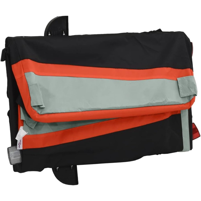 Причіп для собак, вантажний причіп для велосипеда, чорний та помаранчевий, 45 кг, для перевезення тварин, покупок, подорожей, легко встановлюється