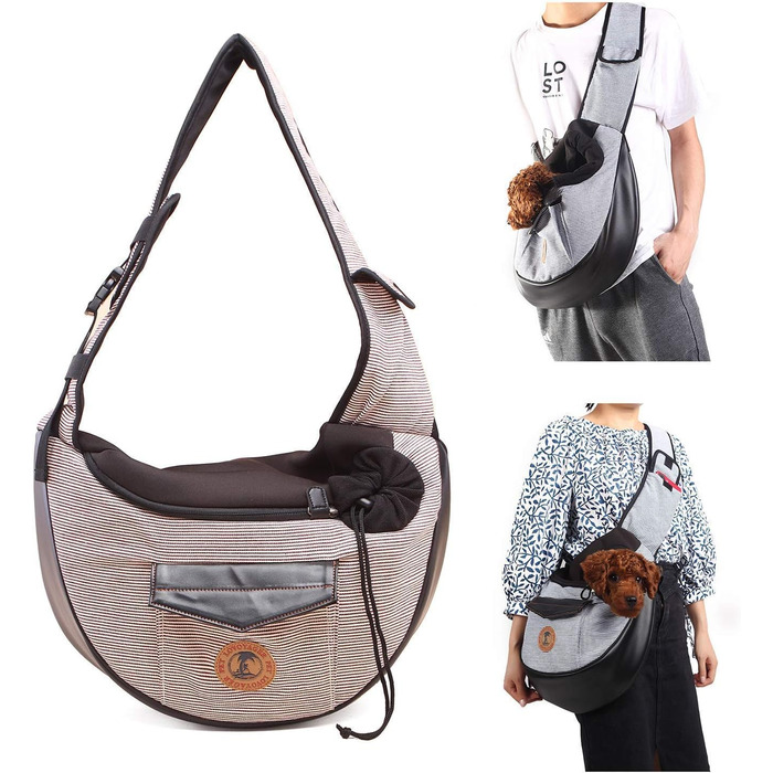 PETCUTE Сумка-переноска для собак та котів - Браун. Ідеальна для подорожей, прогулянок та активного відпочинку.